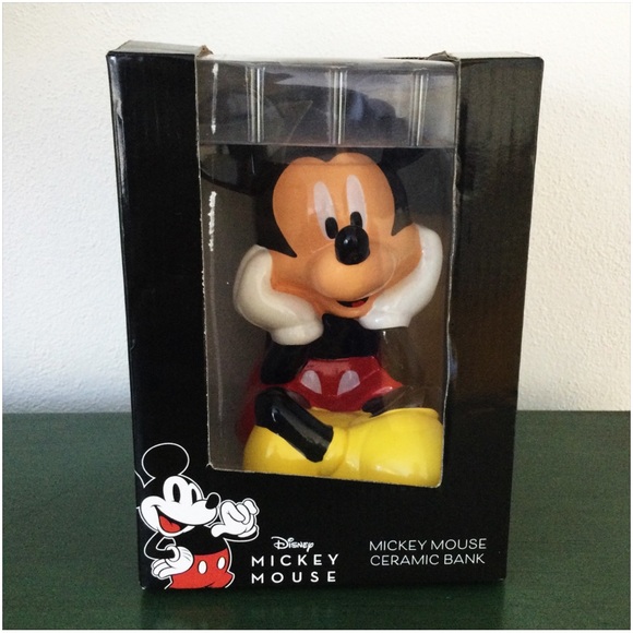 🍒 DISNEY Mickey Mouse Ceramic Coin Bank – Classic Outfit, NWT - Picture 5 of 12